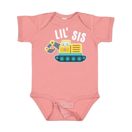 

Inktastic Lil Sis in with Bulldozer Gift Baby Girl Bodysuit