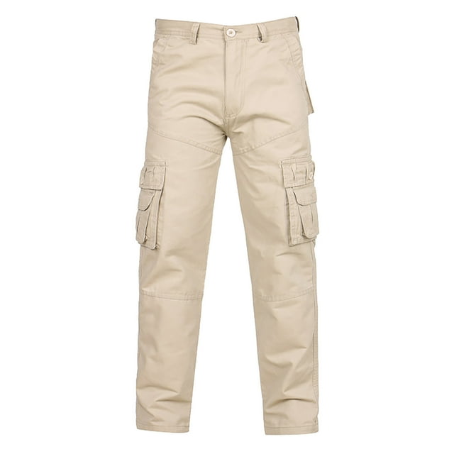 VBARHMQRT Pantalon de Pyjama d'Automne Mode Décontracté pour Hommes Multi-Poches Pantalon Cargo Long