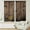 4, variant on 2 Panels Castle Wooden Door Printed Translucent Curtains For Living Room Bedroom Sun Privacy Protection Home Decor Rod Pocket