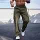 thumbnail image 2 of Ceisia Men's Spring Summer Workwear Pants - Solid Gift Color Casual Multi-Pocket Button Waist Straight-Leg Outdoor Trousers, 2 of 5