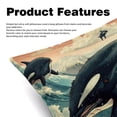 thumbnail image 2 of Whale Patterns - Set of 2, Available in 16x16, 18x18, and 20x20 Inches for Various Occasions, Sofa, Bed, Chair - Includes Pillow Inserts, Cushion Covers, Decorative Pillows, 2 of 6