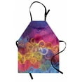 thumbnail image 1 of Modern Apron Abstract Leaf Shaped Colorful Wavy Curved Figures Gradient Toned Boho Kitsch Pattern, Unisex Kitchen Bib Apron with Adjustable Neck for Cooking Baking Gardening, Multicolor, by Ambesonne, 1 of 3
