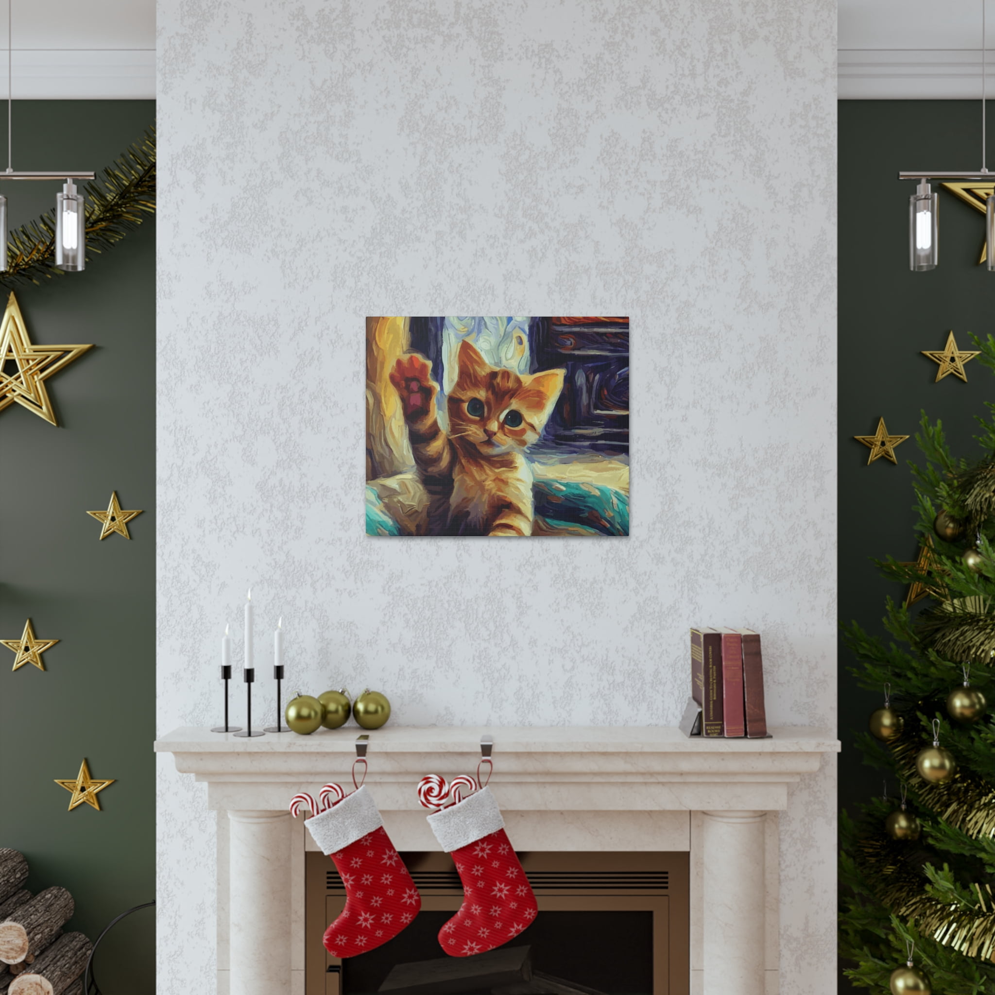 Hello Kitty by Van Gogh Collection Canvas Gallery Wraps *By Van Gogh* Series 24X20X1.25 SHIPPING IS INCLUDED