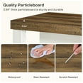 thumbnail image 5 of Finmind Kitchen Island with 3 Shelves, 55-Inch Kitchen Shelf with Large Worktop, Stable Wooden Structure, Farmhouse Style, White, 5 of 8