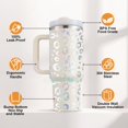 thumbnail image 5 of Oserlo 40 oz Christmas Tumbler With Handle And Straw, Double Wall Vacuum Insulated Cup Reusable Stainless Steel Water Bottle With Lid and Straw Travel Coffee Mug, Xmas Holiday Gifts For Women Men Kids, 5 of 7