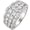 Moissanite Wide Band, variant on 3.5mm Eternity Wedding Bands for Women Vintage Sterling Silver CZ Stackable Ring Size 8
