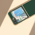 thumbnail image 6 of Decase for Samsung Galaxy Z Flip5 Matte Leather Phone Case,Luxury Plating Bumper Design Shockproof Lightweight Durable Shockproof Case for Samsung Galaxy Z Flip 5 5G 2023,Green, 6 of 6