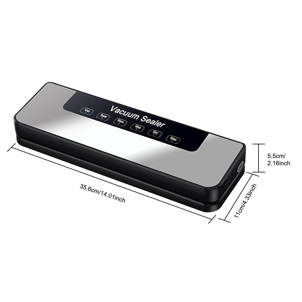 MDHAND Vacuum Sealer Machine with UV Sterilization, 60kPa Suction Power, 120W, 30cm Seal Width, Includes 50 Precut Bags and External Hose, for Food Storage