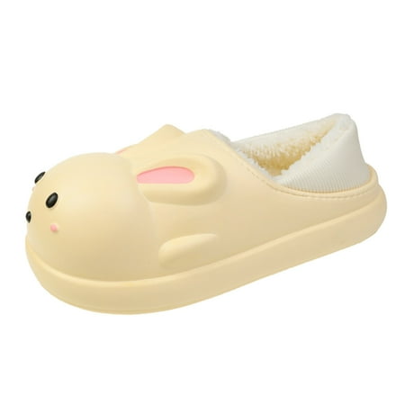 

crtigd Ladies Cotton Mop Cute Cartoon Rabbit Slippers Plus Velvet Thick Bottom Waterproof Cotton Slippers Womens Size 8 Slippers
