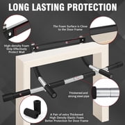 Behome Pull Up Bar for Doorway, Thickened Steel Upper Body Workout Bar, Adjustable Width Locking, Max Limit 330 lbs, Multi-Grip Strength Chin-Up Bar for Strength Training, Home & Gym, Black