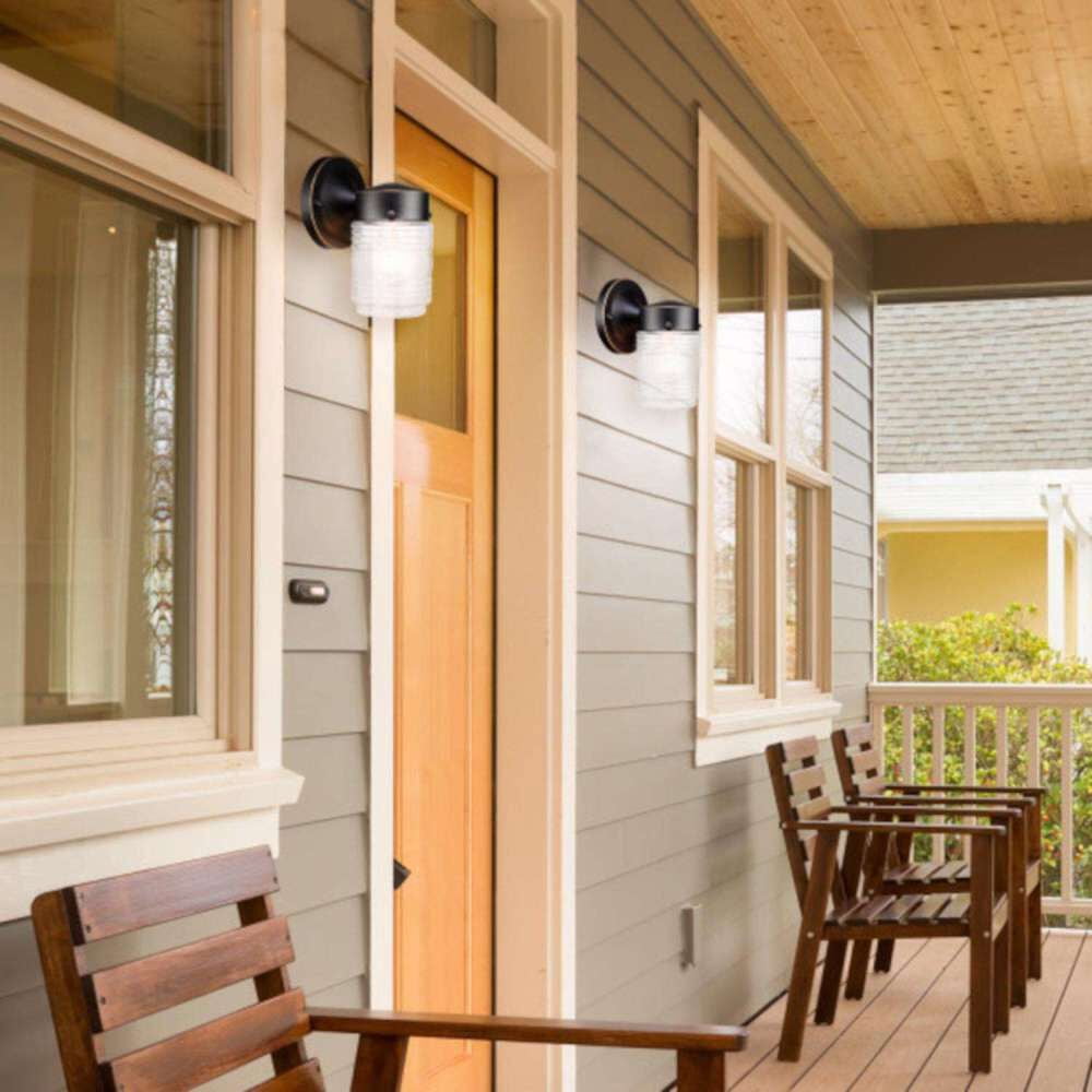 Globe Electric Landis 1-Light Outdoor Indoor Wall Sconce 2-Pack, Oil Rubbed