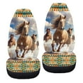 thumbnail image 6 of ZIATUBLE Aztec Tribal High Bucket Seat Covers Animal Horses Front Seat Covers Full Set 2 Pcs Universal Fit for SUV Sedan Van Seat Covers for Most Vehicles Car Interior Accessories Decoration, 6 of 7
