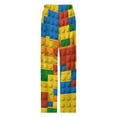 thumbnail image 4 of Building Blocks Construction Brick Pajama Pants Breathable with Pockets Pajamas For Lady Vintage Sleeping Pants Bedroom Homewear, 4 of 6