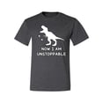 thumbnail image 2 of Wild Bobby, Unstoppable T Rex Funny, Pop Culture, Men Graphic Tee, Heather Black, XX-Large, 2 of 4
