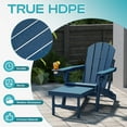 thumbnail image 5 of FODINGHILL Folding Adirondack Chair with ottoman , W/ Footrest & Dual Cup Holders, HDPE All Weather Fire Pit Chair for Porch Garden Pool, Blue, 5 of 10