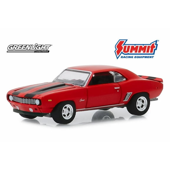 1969 Chevy Camaro, Red - Greenlight 30107/48 - 1/64 scale Diecast Model Toy Car