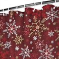 thumbnail image 3 of Red Christmas Snowflake Pattern Shower Curtain 84"x72" ,Bathroom Decorative Shower Curtains Set with 12 Hooks,Modern Waterproof Washable Shower Curtain, 3 of 6