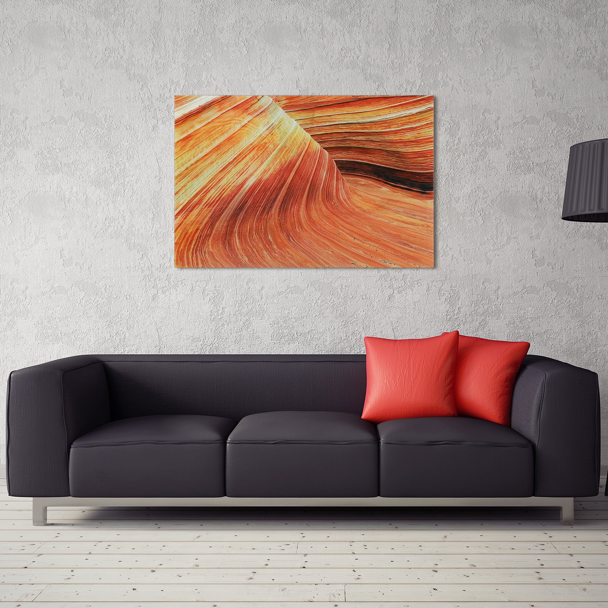 Empire Art Direct Painted Rock Frameless Free Floating Tempered Glass Panel Graphic Wall Art, 32" x 48" x 0.2", Ready to Hang
