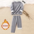 thumbnail image 6 of KPOPLK Kids Toddler Boy Two Piece Pajamas Sleepwear Pjs Set Long Sleeve Solid Crewneck Cotton Top Warm Pants Fall Boy Jammies,Size 7-8 Years, 6 of 8