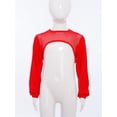 thumbnail image 3 of Eandarui Kids Girls Fishnet Crop Top Long Sleeve Hollow Out Mesh Shirt Hip Hop Jazz Street Dance Top Red 12, 3 of 7