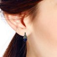 thumbnail image 5 of Vintage Flair Marcasite and Created Black Pearl .925 Silver 8mm Earrings, 5 of 5