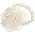 thumbnail image 4 of Bride Floral Wrist Corsage Artificial Flower Corsage Bracelet Wedding Bridesmaid Wrist Decor, 4 of 8