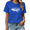 1-Blue, variant on Women's Red Starry Sea Turtle Graphic Short Sleeve T-Shirt Loose Fit Top
