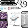 thumbnail image 4 of Princess and Unicorn Purple Pattern Insulated Lunch Bag with Shoulder Strap and Bottle Holder,Bento School Lunch Bag Box,11x9.5x3.5 Inches, 4 of 5