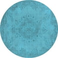 thumbnail image 1 of Ahgly Company Indoor Round Oriental Light Blue Industrial Area Rugs, 7' Round, 1 of 4