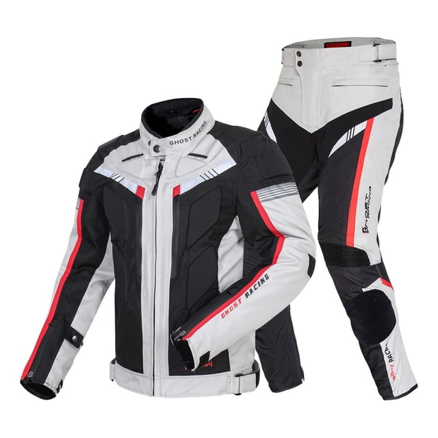 Traje de moto a prueba de viento de poliéster para hombre y mujer