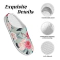 thumbnail image 5 of Lsque Roses and Butterflies Pattern Womens Comfort Cotton on Scuff With Memory Foam and Anti-skid Sole Slipper-37/38, 5 of 7