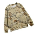 thumbnail image 2 of Grblisyd Camo Hoodie Kids Oversized Graphic Sweatshirt Maple Leaf Print Pullover Sweatshirt Trendy Crewneck Girls Hoodies Size 10-12 Earthy Yellow 150, 2 of 5