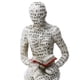 thumbnail image 2 of Resina lectura mujer pulpa estatua abstracto pensador escultura librero ornamento (E), 2 of 8