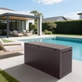 thumbnail image 2 of Winado 90gal Patio Stroage Deck Box Waterproof Plastic Outdoor Storage Container for Patio, 2 of 10