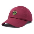 thumbnail image 5 of Dalix Rainbow Frog Embroidered Womens Cotton Dad Hat Baseball Cap Adjustable in Maroon, 5 of 5