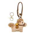 thumbnail image 3 of Colgante de bolso con forma de caballo, accesorio para bolso con llavero y anillos de peluche creativos. Marrón con cordón, 3 of 6