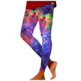 thumbnail image 2 of Stephy Costume Women Colorful Leggings Fancy Costume Glitter 3D Printing Costume for Women, Purple, S, 2 of 4