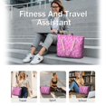 thumbnail image 5 of Tote Bag for Women - Pink Halloween Pattern Shoulder Bag - Large Utility Work Duffle Bag with Zipper Handbag for Travel, Work, Sprots, 5 of 5