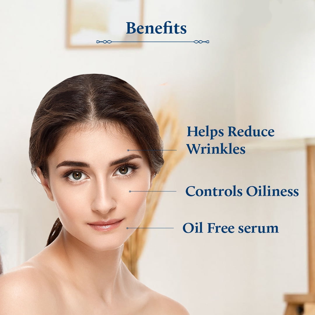 Blue Nectar Bakuchiol Anti Aging Serum for Fine Lines, Wrinkles | Oil Free Face Moisturizer Serum (1.01  fl oz)
