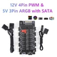 thumbnail image 3 of 1 Hub Splitter 2 en Ventilador de refrigeración 5V 3PIN ARGB SATA Power Multi 10 Way para Case PC, 3 of 9