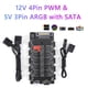 thumbnail image 4 of Ventilador de refrigeración 2 en 1 Hub 5V 3PIN ARGB SATA Power Multi Splitter 10 Way para PC Case, 4 of 9