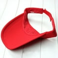 thumbnail image 2 of Chapeaux de Sport pour Visière Chapeau Réglable Été Coton Casquette pour Hommes Femmes Rouge, 2 of 2