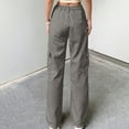 thumbnail image 5 of RQYYD Cargo Pants for Women High Waisted Casual Pants Baggy Stretchy Wide Leg Y2K Streetwear with 6 Pockets, 5 of 7