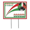 Beistle Pack of 6 Red, Green and White "Italy" Soccer Themed Yard Signs 16"