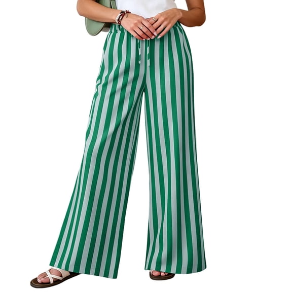 Aeguzox Women's Pants Elastic Waist Lightweight Casual Wide Leg,Sizes S-2XL