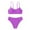 Purple, variant on Teen Girls' Swimsuits Two-Piece Bikini Adjustable Shoulder Straps Swimsuit Kids Bikini with Chest Pad