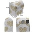 thumbnail image 4 of Heart Stand Mixer Cover, Ornamental Floral Foliage Composition Romantic Pattern Greyscale Background, Kitchen Appliance Organizer Bag Cover with Pockets, 5 Quarts, Sand Brown Pale Grey, by Ambesonne, 4 of 4