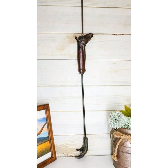 Western Brown Country Horse Long Reach Hand Back Scratcher Wall Hanging Figurine