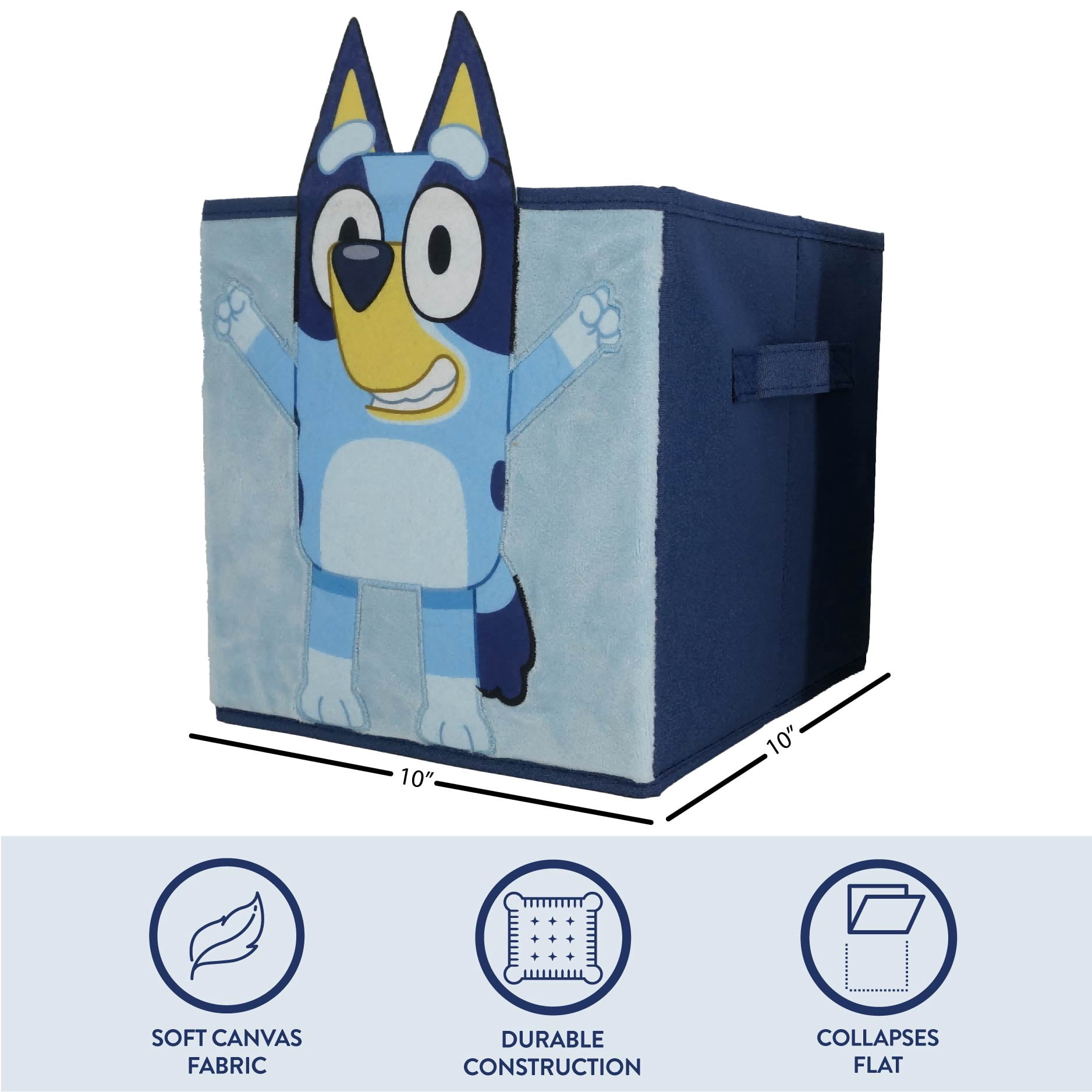 Bluey Kids' Figural Storage Cube, Blue, Pack of 2 - Walmart.com