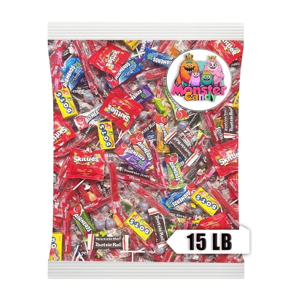 Party Favor Candy Mix - 15 lb Stuffers Candy Bulk - Goodie Bag Stuffers- Candy Variety Pack - Bulk Candy Bags - Bulk Candy Individually Wrapped Candies